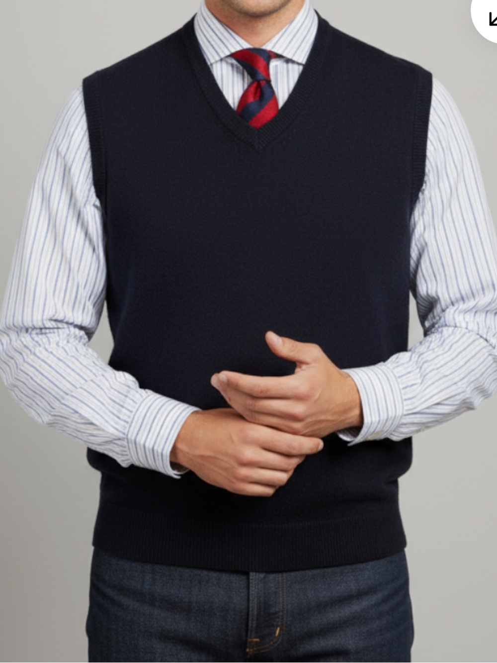 Brooks Brothers 100% 3-ply cashmere sweater vest Charcoal black Size Large